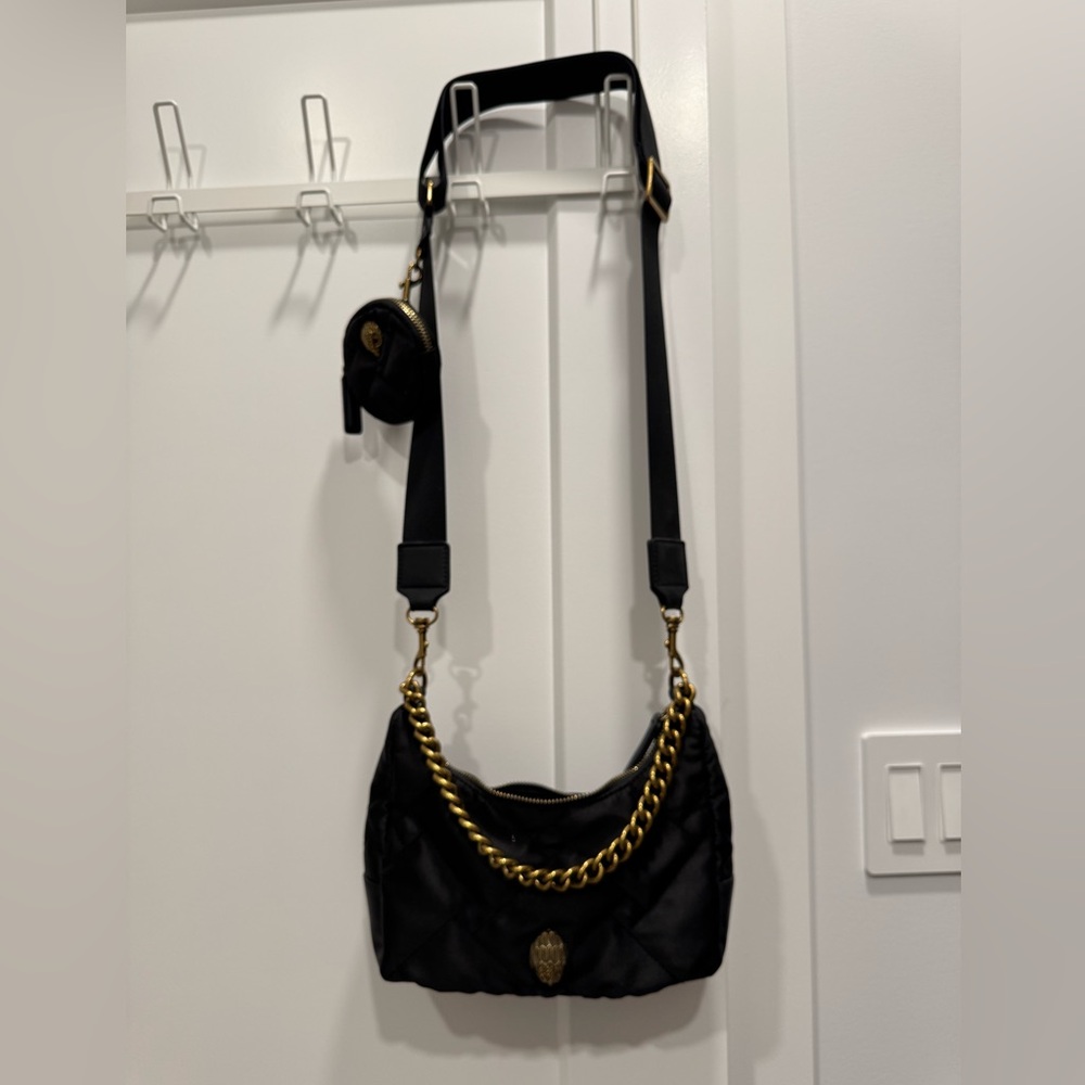 Kurt Geiger Black Crossbody Bag with Gold Chain